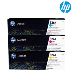 HP 826A Color Toner Cartridge (CF311A(C), CF313A(M), CF312A(Y), 31,500 Pages, For M855)