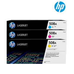 HP 508A Color Toner Cartridge (CF361A(C), CF363A(M), CF362A(Y), 5,000 Page Yield, For M552)