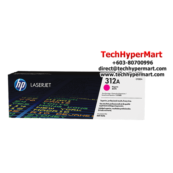 HP 312A Color Toner Cartridge (CF381A(C), CF383A(M), CF382A(Y), 2,700 Pages, For MFP M476) HP 312A Color Toner Cartridge (CF381A(C), CF383A(M), CF382A(Y), 2,700 Pages, For MFP M476)