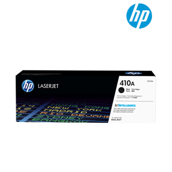 HP 410A Black Toner Cartridge (CF410A, 2,300 Pages, For M452)