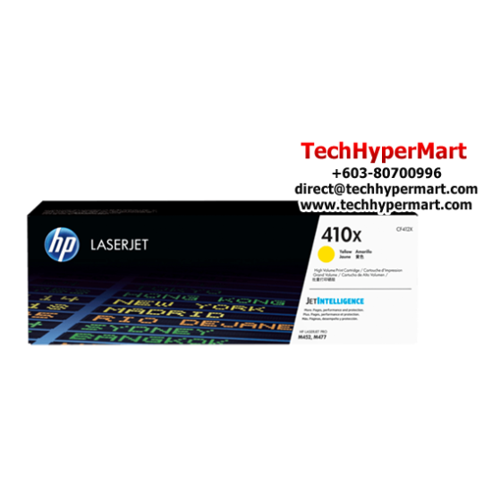 HP 410X Color Toner Cartridge (CF411X(C), CF413X(M), CF412X(Y), 5,000 Pages Yield, For M452) HP 410X Color Toner Cartridge (CF411X(C), CF413X(M), CF412X(Y), 5,000 Pages Yield, For M452)