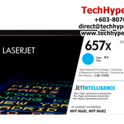 HP 657X Color Toner Cartridge (CF471X(C), CF473X(M), CF472X(Y), 23,000 Pages Yield, For MFP M681, MFP M682)