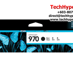 HP 970 Black Ink Cartridge (CN621AA, 3000 Pages Yield, For K6)
