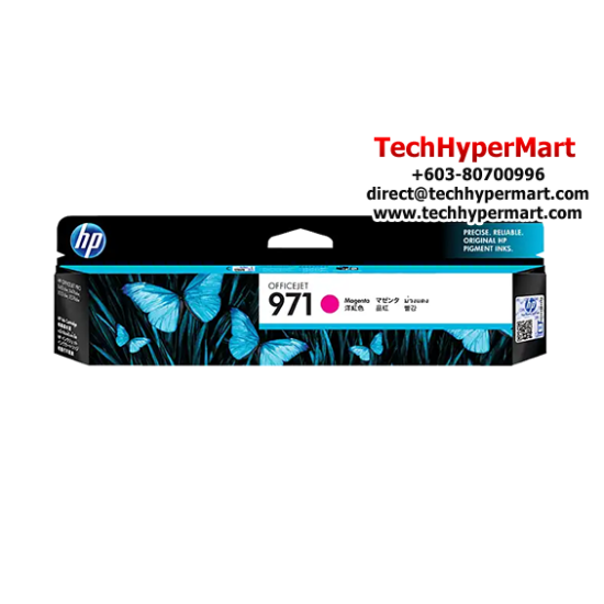 HP 971 Cyan Ink Cartridge (CN622AA, 2500 Pages Yield, For K6)