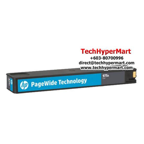 HP 975A Cyan Original PageWide Cartridge (L0R88AA) (For PageWide Pro 452dw, 477dw, 552dw, 577dw, 577z, 3000 Pages Yield) HP 975A Cyan Original PageWide Cartridge (L0R88AA) (For PageWide Pro 452dw, 477dw, 552dw, 577dw, 577z, 3000 Pages Yield)