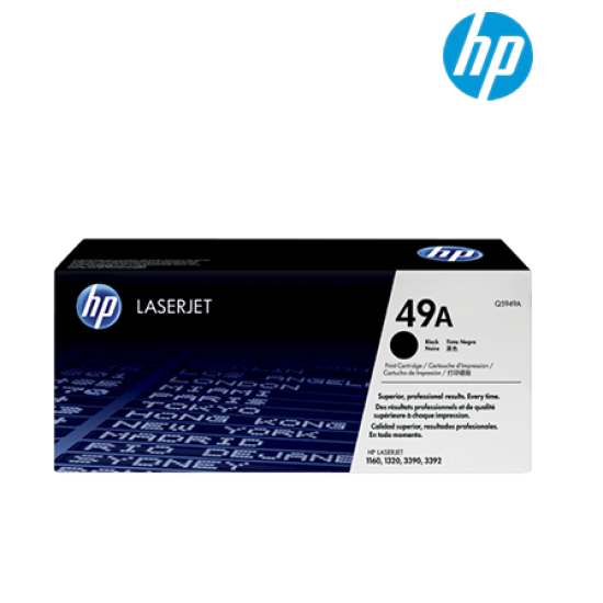 HP 49A Black Toner Cartridge (Q5949A, 2,500 Pages, For LJ1160, LJ1320)