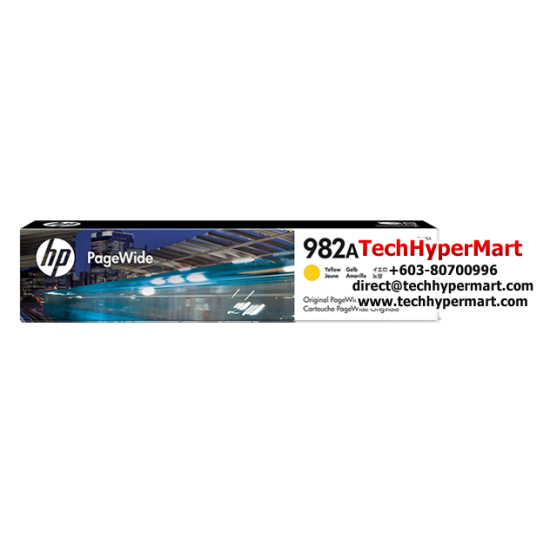 HP 982A Color Original PageWide Cartridge (T0B23A(C), T0B24A(M), T0B25A(Y) 8,000 Pages, For PageWide MFP 780dn)
