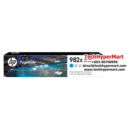 HP 982X Color Original PageWide Cartridge (T0B27A(C), T0B28A(M), T0B29A(Y) 16,000 Pages, For PageWide MFP 780dn)