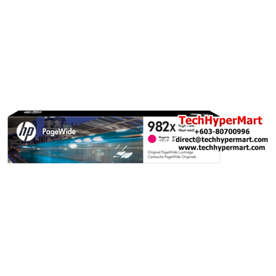 HP 982X Color Original PageWide Cartridge (T0B27A(C), T0B28A(M), T0B29A(Y) 16,000 Pages, For PageWide MFP 780dn)