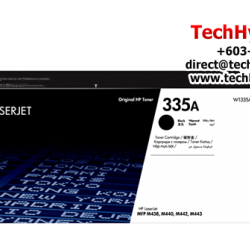 HP 335A Black LaserJet Toner Cartridge (W1335A, 7400 Pages Yield, For LaserJet M42625, M438, M442)