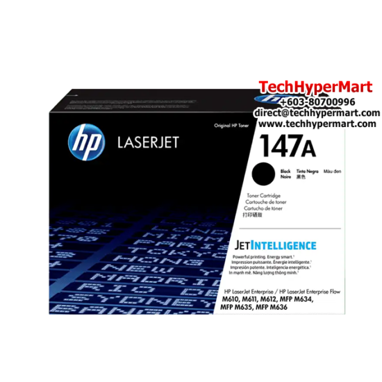 HP 147A Black Original LaserJet Toner Cartridge (W1470A, 10500 Pages Yield,  For M610/M611/M612)