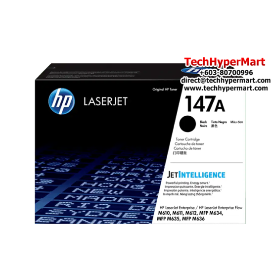 HP 147A Black Original LaserJet Toner Cartridge (W1470A, 10500 Pages Yield, For M610/M611/M612) HP 147A Black Original LaserJet Toner Cartridge (W1470A, 10500 Pages Yield, For M610/M611/M612)