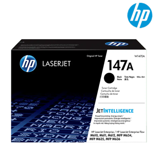 HP 147A Black Original LaserJet Toner Cartridge (W1470A, 10500 Pages Yield,  For M610/M611/M612)