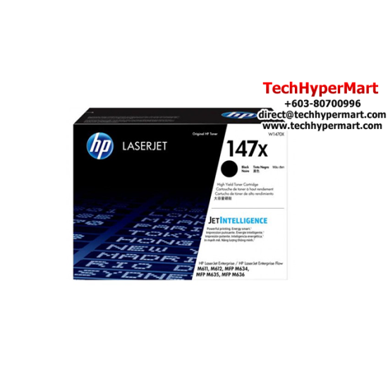 HP 147X High Yield Black Original LaserJet Toner Cartridge (W1470X, 25200 Pages Yield,  For MFP M636fh)
