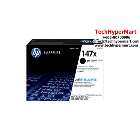 HP 147X High Yield Black Original LaserJet Toner Cartridge (W1470X, 25200 Pages Yield, For MFP M636fh) HP 147X High Yield Black Original LaserJet Toner Cartridge (W1470X, 25200 Pages Yield, For MFP M636fh)