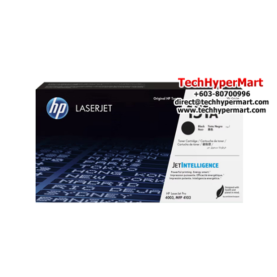 HP 151A Blk LaserJet Toner Cartridge (W1510A, 3050 Pages Yield, For LaserJet Pro 4003, 4103)