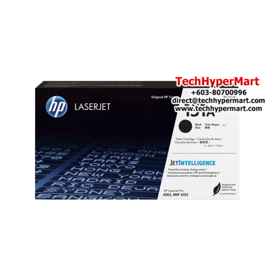 HP 151A Blk LaserJet Toner Cartridge (W1510A, 3050 Pages Yield, For LaserJet Pro 4003, 4103) HP 151A Blk LaserJet Toner Cartridge (W1510A, 3050 Pages Yield, For LaserJet Pro 4003, 4103)