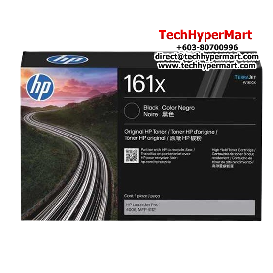 HP 161X Black Original Ink Cartridge (W1610X, 10000 Pages Yield, For HP LJ Pro 4006dn/dw and MFP4112dw/fdn/fdw)