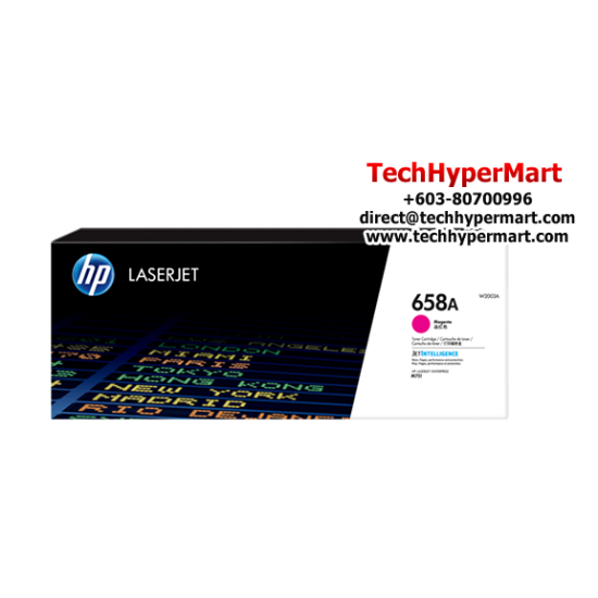 HP 658A Color Toner Cartridge (W2001A(C), W2003A(M), W2002A(Y), 6,000 Pages Yield, For M751)