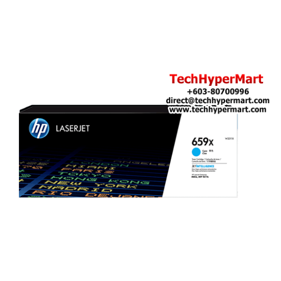 HP 659X Color Toner Cartridge (W2011X(C), W2013X(M), W2012X(Y), 29,000 Pages, For M856)