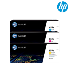 HP 659X Color Toner Cartridge (W2011X(C), W2013X(M), W2012X(Y), 29,000 Pages, For M856)