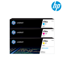 HP 416A Color Toner Cartridge (W2041A(C), W2043A(M), W2042A(Y), 2,100 Pages Yield, For M454)