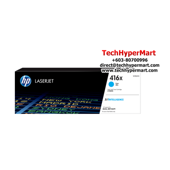 HP 416X Color Toner Cartridge (W2041X(C), W2043X(M), W2042X(Y), 6,000 Pages Yield, For M454) HP 416X Color Toner Cartridge (W2041X(C), W2043X(M), W2042X(Y), 6,000 Pages Yield, For M454)