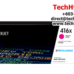 HP 416X Color Toner Cartridge (W2041X(C), W2043X(M), W2042X(Y), 6,000 Pages Yield, For M454, M455, M480)