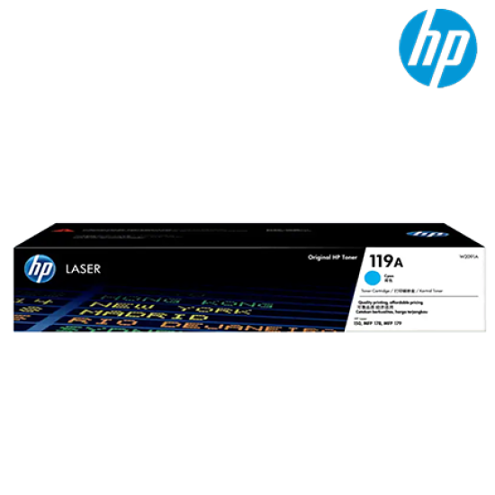 HP 119A Cyan Original Laser Toner Cartridge (W2091A, 700 Pages Yield, For 119A)