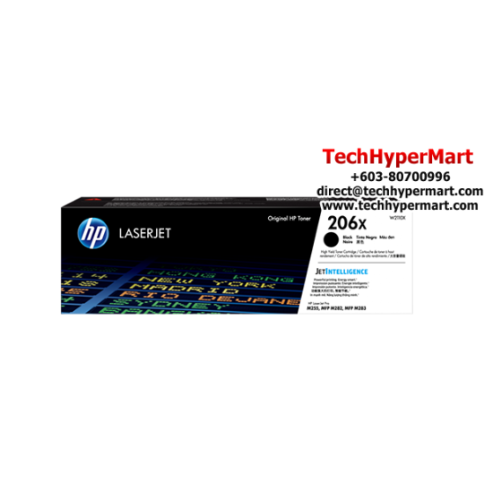 HP 206X  LaserJet Toner Cartridge (W2110X, 3150 Pages, For M283fdw, M255dw)