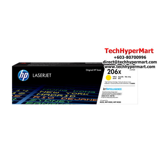 HP 206X  Colour LaserJet Toner Cartridge (W2111X, 2450 Pages, For M283fdw, M255dw)