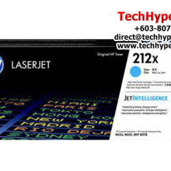 HP 212X High Yield Color Original LaserJet Toner Cartridge (W2121X, W2122X, W2123X, 10000 Pages Yield, For LaserJet M554)
