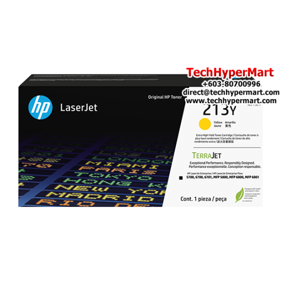 HP 213Y Extra High Yield Colour Original LaserJet Toner Cartridge (W2131Y, 12000 Pages Yield, For W2131Y)