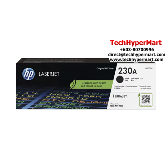 HP 230A Black Original Cartridge (W2300A, 2000 Pages Yield, For LaserJet Pro 4201-4203dne/dwe) HP 230A Black Original Cartridge (W2300A, 2000 Pages Yield, For LaserJet Pro 4201-4203dne/dwe)