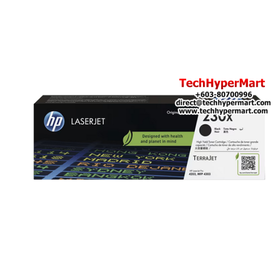 HP 230X High Black Original LaserJet Toner Cartridge (W2300X, 7500 Pages Yield, For LaserJet Pro 4201-4203dne/dwe)