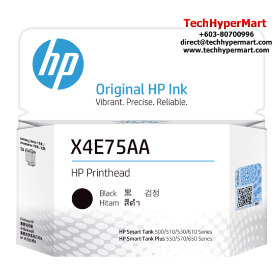 HP Black Printhead (X4E75AA, 2400 Page Yield, For 515, 615)
