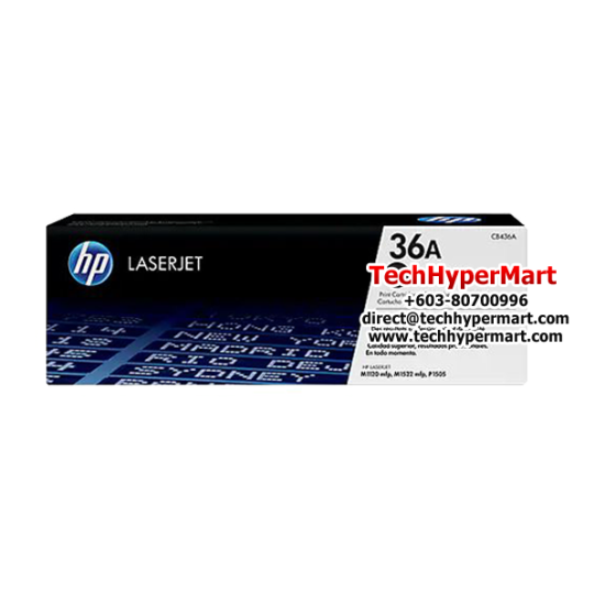 HP 36A Black Original LaserJet Toner Cartridge (CB436A) (HP LaseJet P1505, 2,000 Pages Yield)