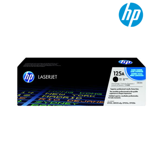 HP 125A Black Original LaserJet Toner Cartridge (CB540A) (HP Color LaseJet CP1215/1515, 2200 Pages Yield) HP 125A Black Original LaserJet Toner Cartridge (CB540A) (HP Color LaseJet CP1215/1515, 2200 Pages Yield)