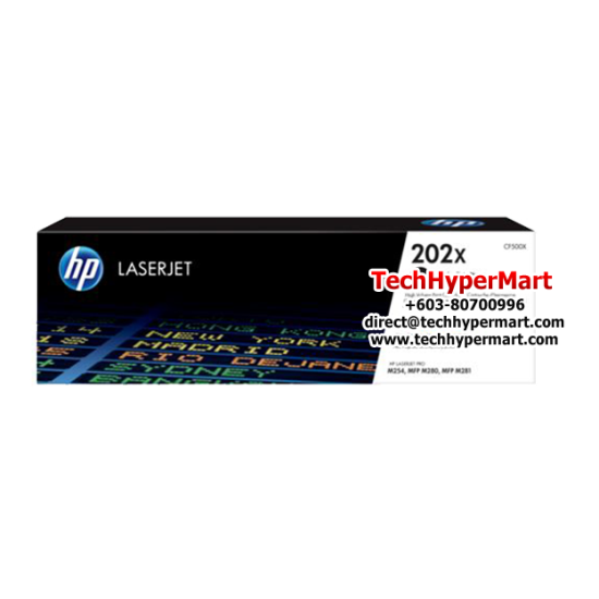 HP 202X High Yield Black Original LaserJet Toner Cartridge (CF500X) (For Color LaserJet Pro M254nw)