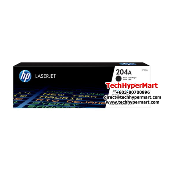 HP 204A Black Original LaserJet Toner Cartridge (CF510A) (For Color LaserJet Pro M154a, MFP M180n, 1100 Pages Yield) HP 204A Black Original LaserJet Toner Cartridge (CF510A) (For Color LaserJet Pro M154a, MFP M180n, 1100 Pages Yield)