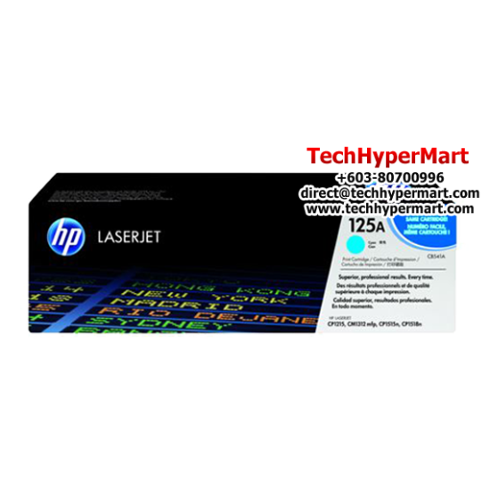 HP 125A CB541A(C), CB542A(Y), CB543A(M) Original LaserJet Toner Cartridge (HP LaseJet CP1215/1515, 1400 Pages Yield)