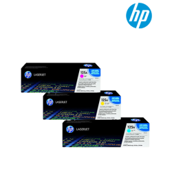 HP 125A CB541A(C), CB542A(Y), CB543A(M) Original LaserJet Toner Cartridge (HP LaseJet CP1215/1515, 1400 Pages Yield)