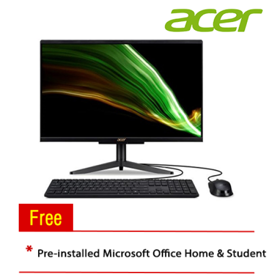 Acer Aspire C24-1610-100W11-16 23.8" AIO Desktop PC (N100, 16GB, 512GB, Intel, W11H, Off H&S)