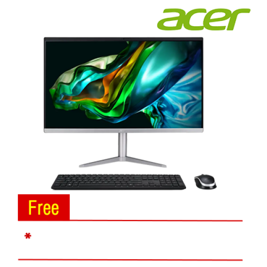 Acer Aspire C24-1300-57520W11 23.8" AIO Desktop PC (Ryzen 5 7520U, 8GB, 512GB, AMD Radeon, W11H, Off H&S)