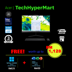 Acer Aspire C27B-GARL-255W11 27" AIO Desktop PC (Ultra 7 255U, 32GB, 1TB, Intel, W11H, Off Home 2024 + Off 365 Basic, AI)