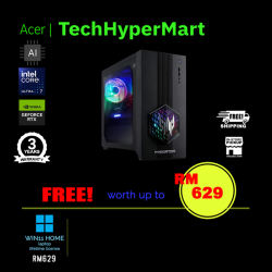Acer Predator Orion 3000 PO3-665-265W11D Desktop PC (Ultra 7 265F, 32GB, 1TB, NV RTX5060, W11H, AI)