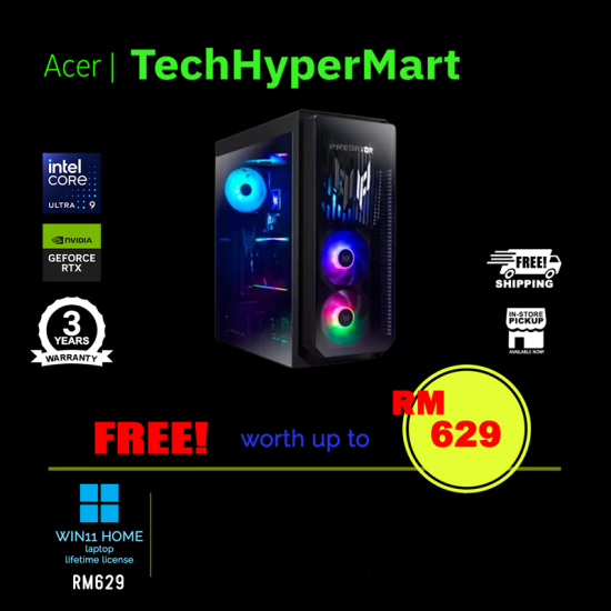 Acer Predator Orion 7000 PO7-660-285W11 Desktop PC (Ultra 9 285K, 64GB, 2TB, NV RTX5080, W11H) Acer Predator Orion 7000 PO7-660-285W11 Desktop PC (Ultra 9 285K, 64GB, 2TB, NV RTX5080, W11H)