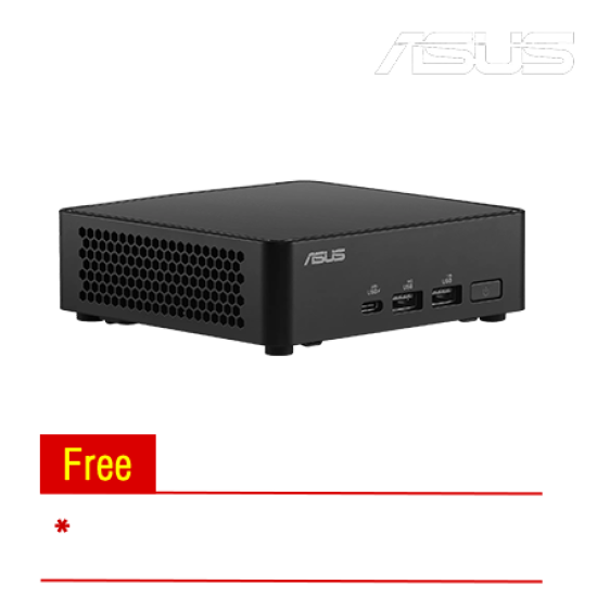 Asus RNUC14RVKI300000I Mini Desktop PC (Core 3 100U, 2 x SO-DIMM, 2 x M.2 PCIe Gen4x4, Intel, No OS)