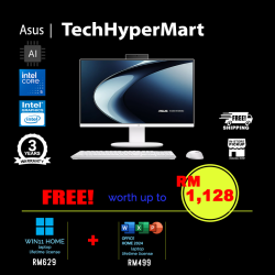 Asus V440VA-KWPC085WS 23.8" AIO Desktop PC (Core 5 210H, 8GB, 512GB, Intel, W11H, Off Home 2024 + Off 365 Basic, AI)