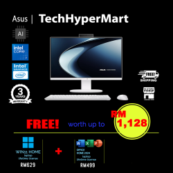 Asus V440VA-TWPD018WS 23.8" AIO Desktop PC (Core 7 240H, 16GB, 512GB, Intel, W11H, Off Home 2024 + Off 365 Basic, Touchscreen, AI)